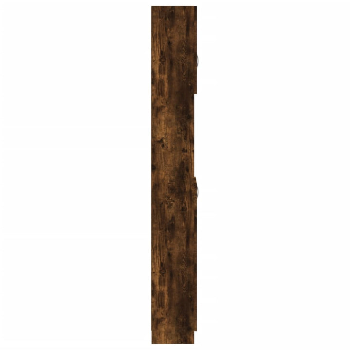 badeværelsesskab 32x25,5x190 cm konstrueret træ røget egetræ