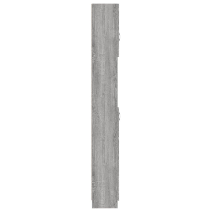badeværelsesskab 32x25,5x190 cm konstrueret træ grå sonoma-eg