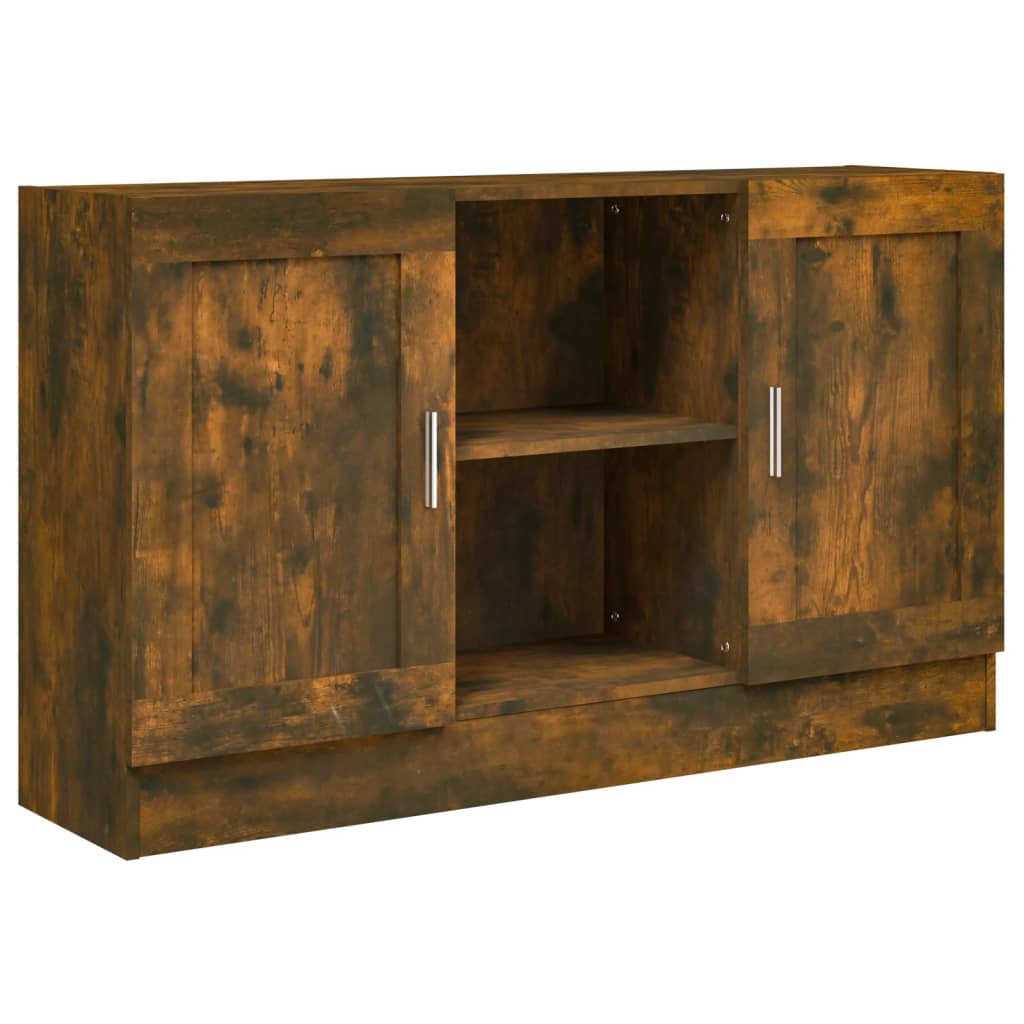 skænk 120x30,5x70 cm konstrueret træ røget egetræsfarve