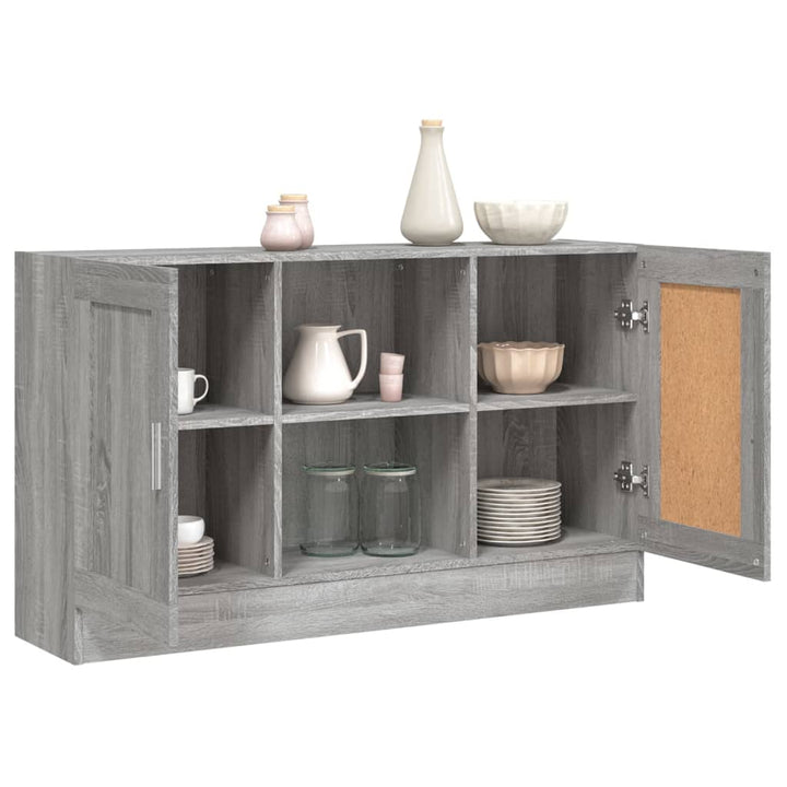 skænk 120x30,5x70 cm konstrueret træ grå sonoma-eg
