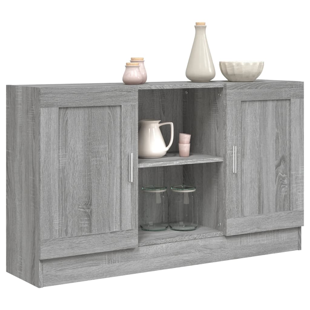 skænk 120x30,5x70 cm konstrueret træ grå sonoma-eg