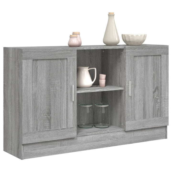 skænk 120x30,5x70 cm konstrueret træ grå sonoma-eg
