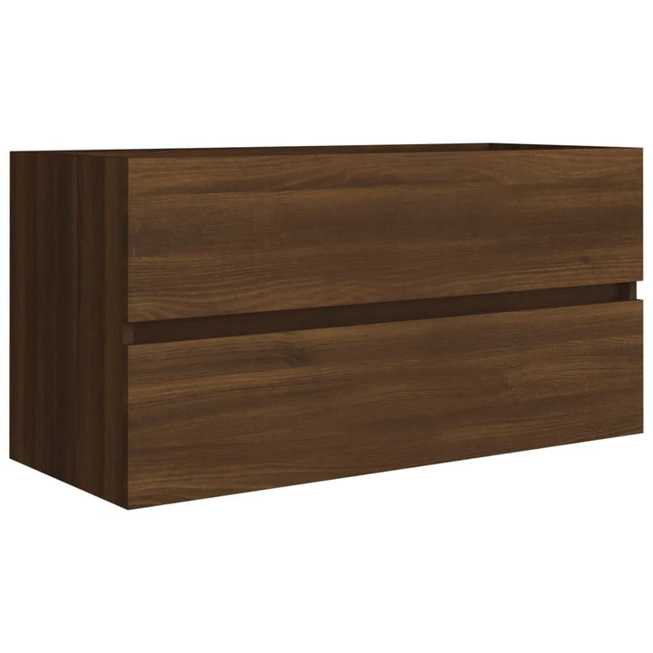 underskab 90x38,5x45 cm konstrueret træ brun egetræ