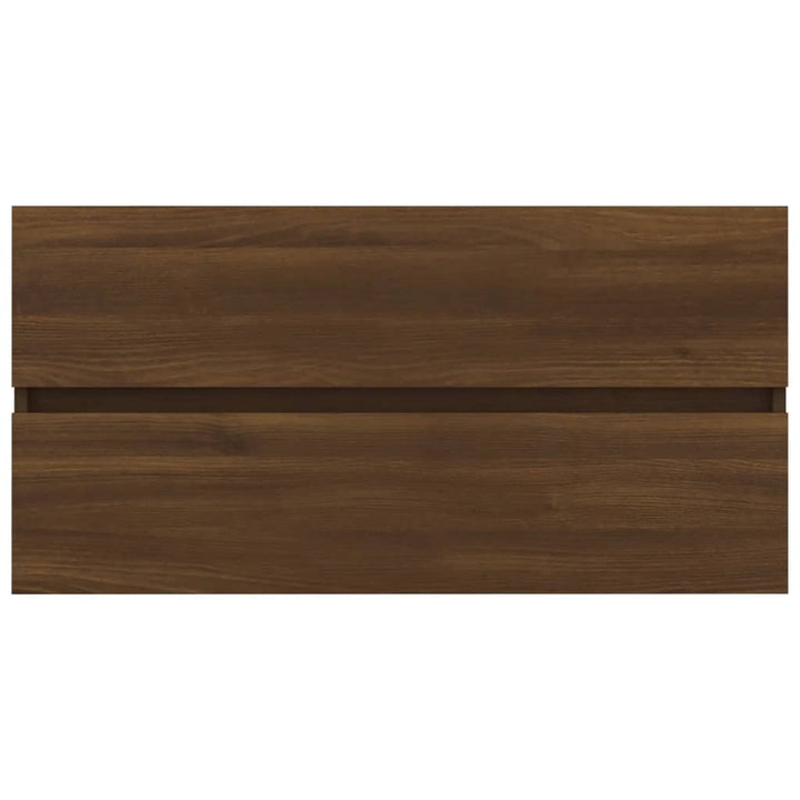 underskab 90x38,5x45 cm konstrueret træ brun egetræ