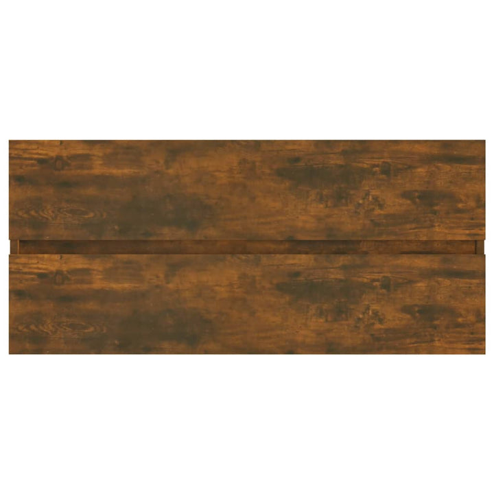 badeværelsesskab 100x38,5x45 cm konstrueret træ røget egetræ