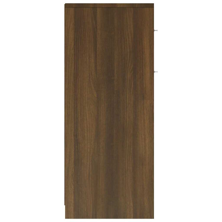 badeværelsesskab 60x33x80 cm konstrueret træ brun egetræsfarve