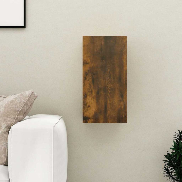 tv-bord 30,5x30x60 cm konstrueret træ røget egetræsfarve