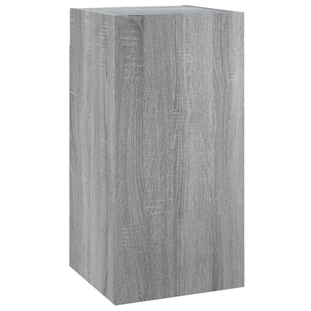 tv-skab 30,5x30x60 cm konstrueret træ grå sonoma-eg
