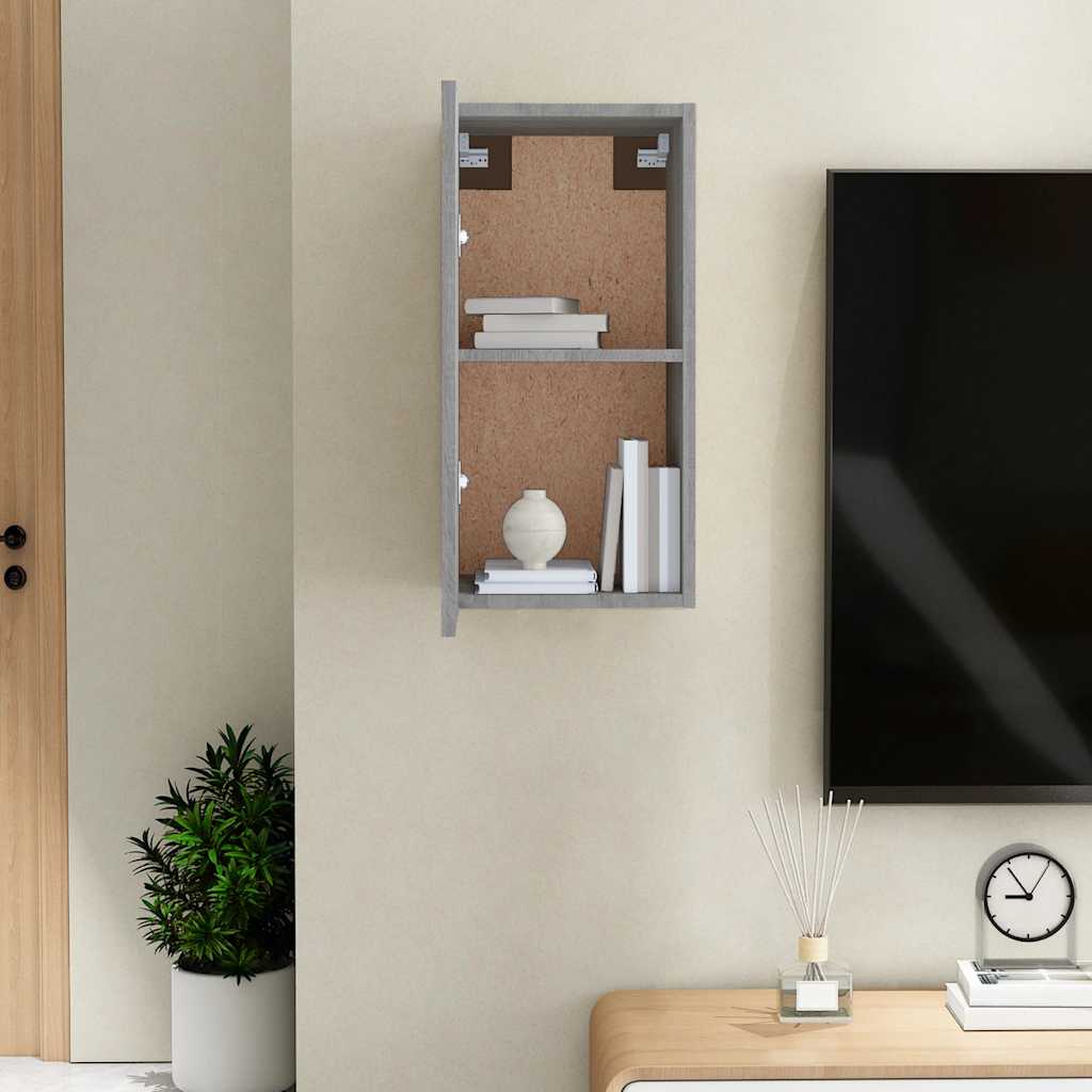 tv-skab 30,5x30x60 cm konstrueret træ grå sonoma-eg