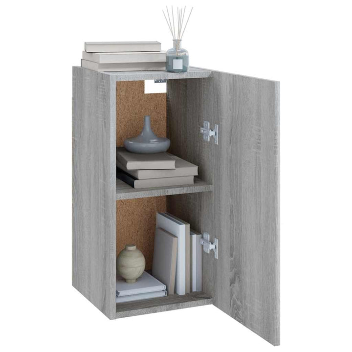 tv-skab 30,5x30x60 cm konstrueret træ grå sonoma-eg
