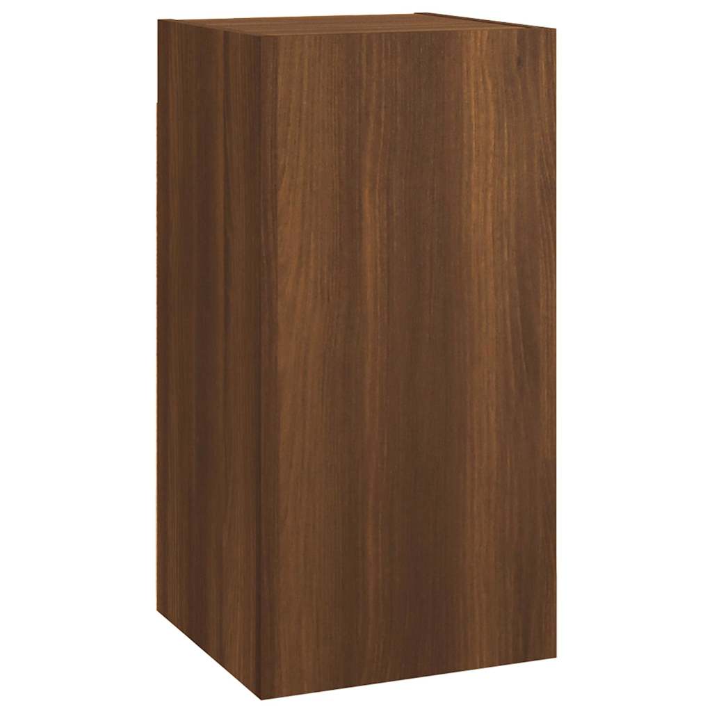 tv-skab 30,5x30x60 cm konstrueret træ brun egetræsfarve