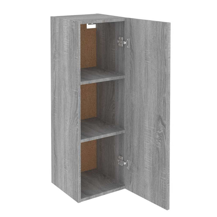 tv-skabe 2 stk. 30,5x30x90 cm konstrueret træ grå sonoma-eg