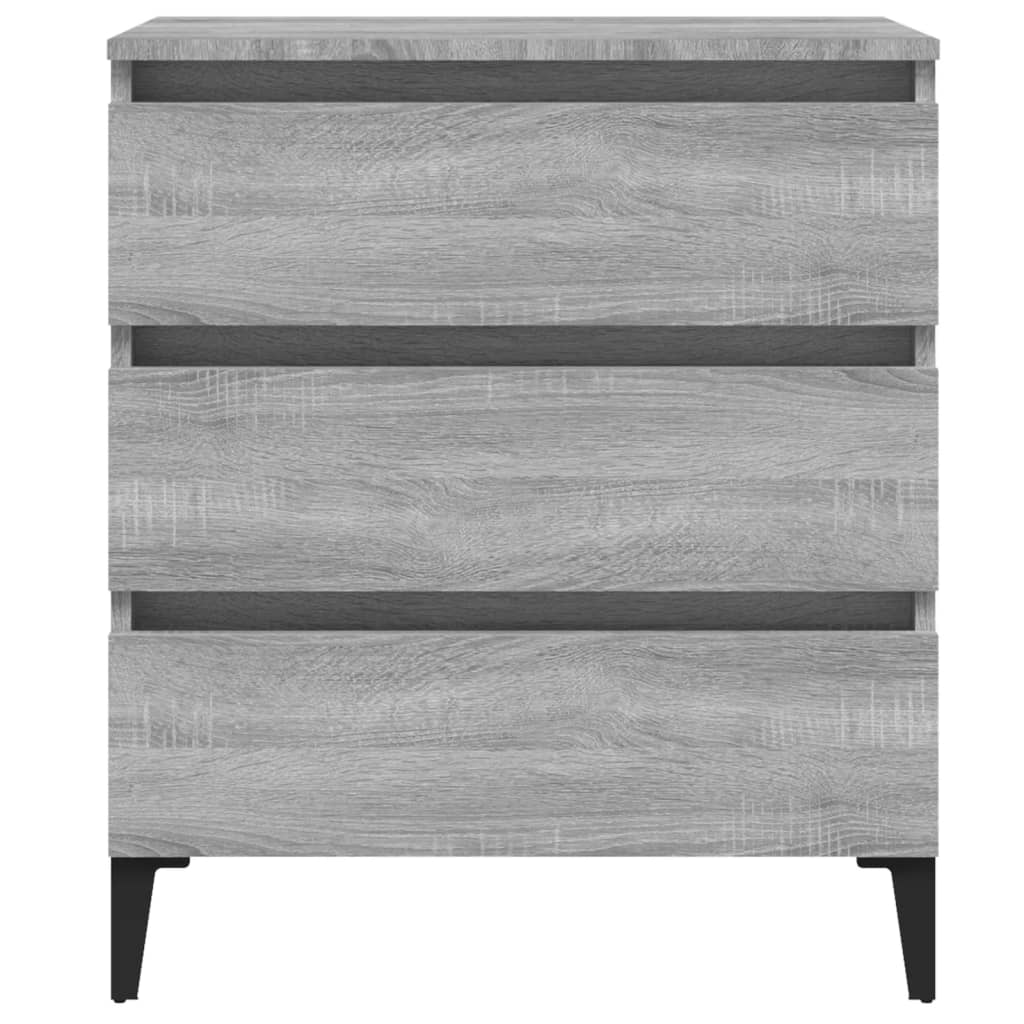 skænk 60x35x69 cm konstrueret træ grå sonoma-eg