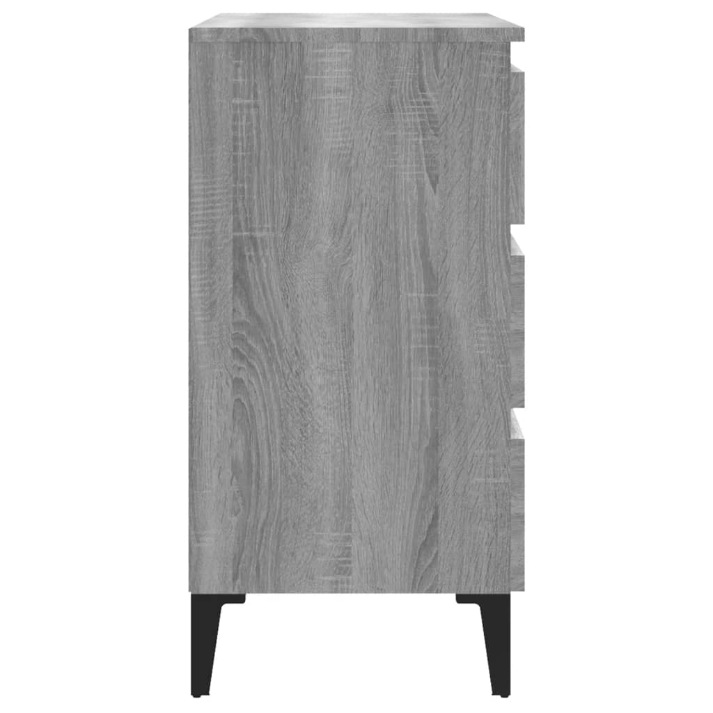 skænk 60x35x69 cm konstrueret træ grå sonoma-eg