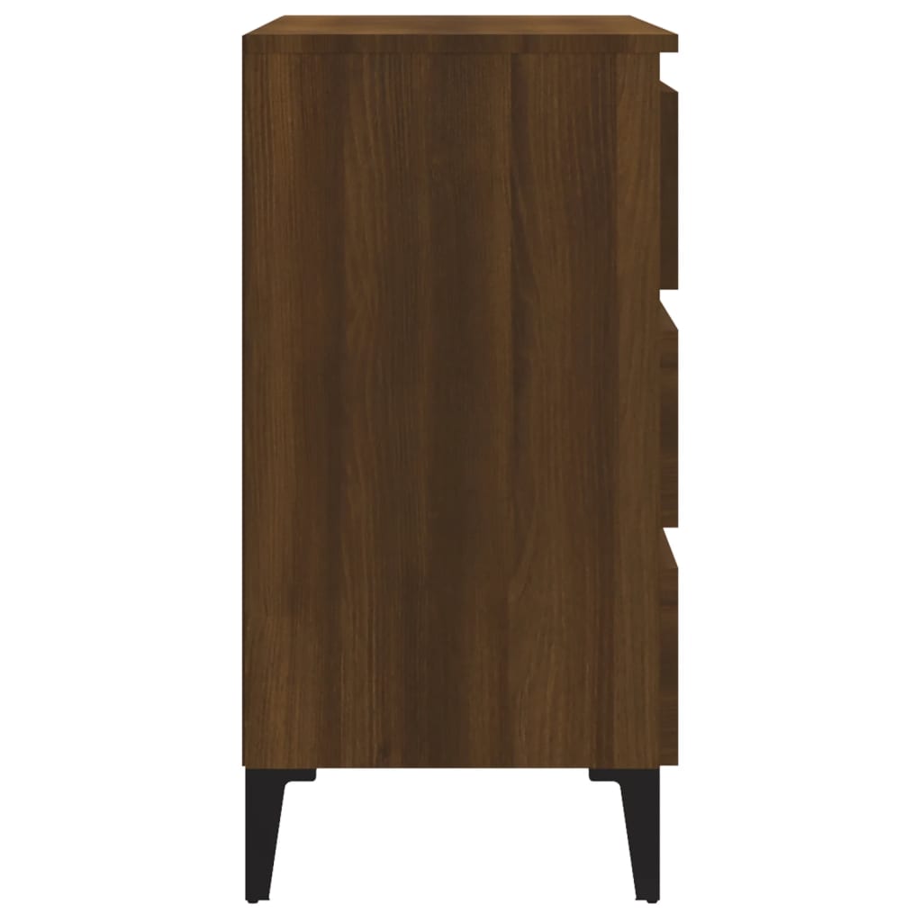 skænk 60x35x69 cm konstrueret træ brun egetræsfarve