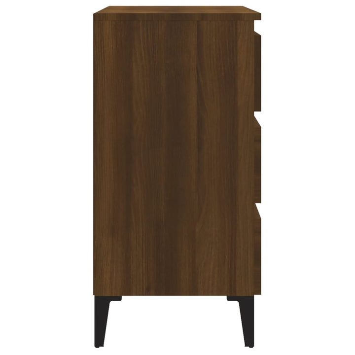 skænk 60x35x69 cm konstrueret træ brun egetræsfarve