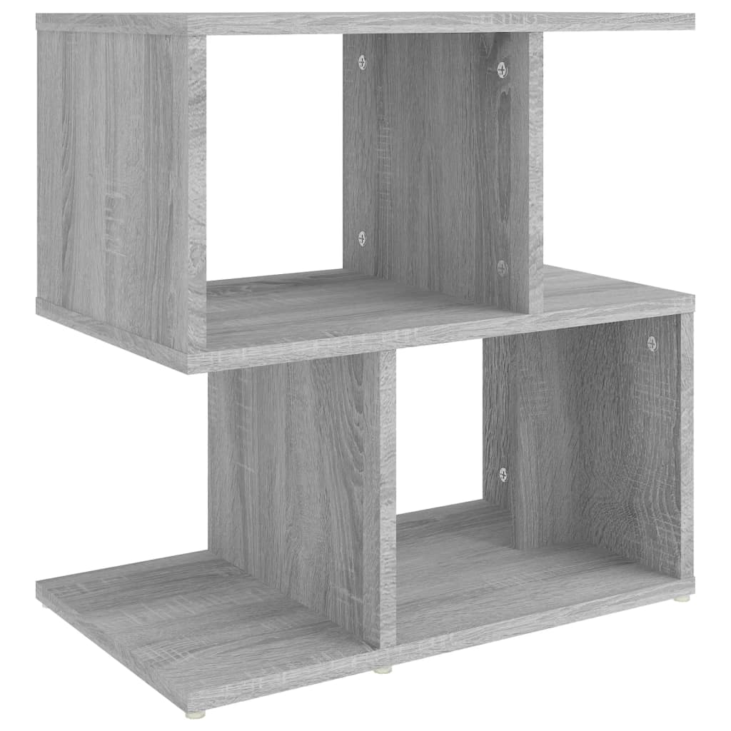 sengebord 50x30x51,5 cm konstrueret træ grå sonoma-eg