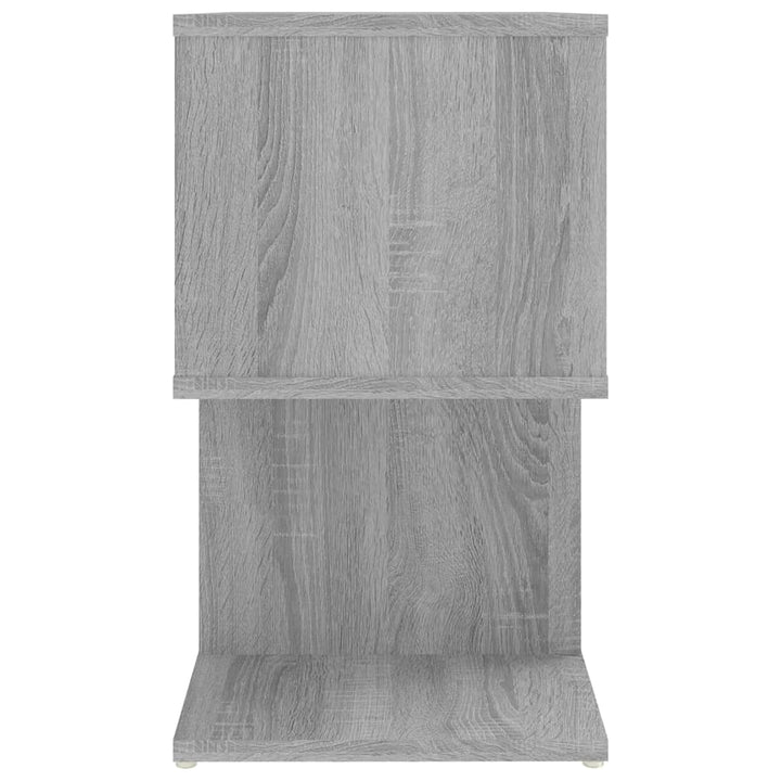 sengebord 50x30x51,5 cm konstrueret træ grå sonoma-eg