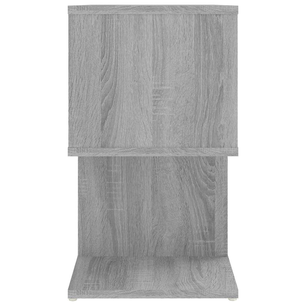 sengebord 50x30x51,5 cm konstrueret træ grå sonoma-eg