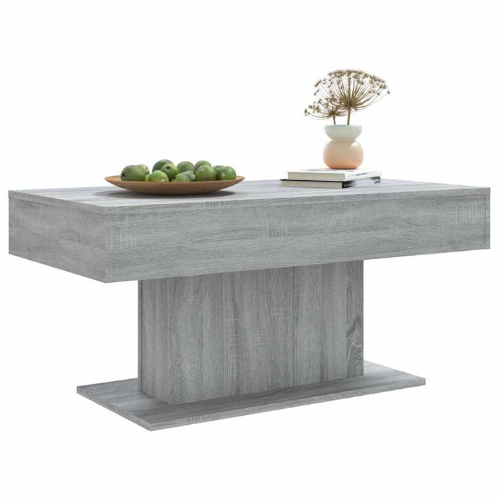sofabord 96x50x45 cm konstrueret træ grå sonoma-eg