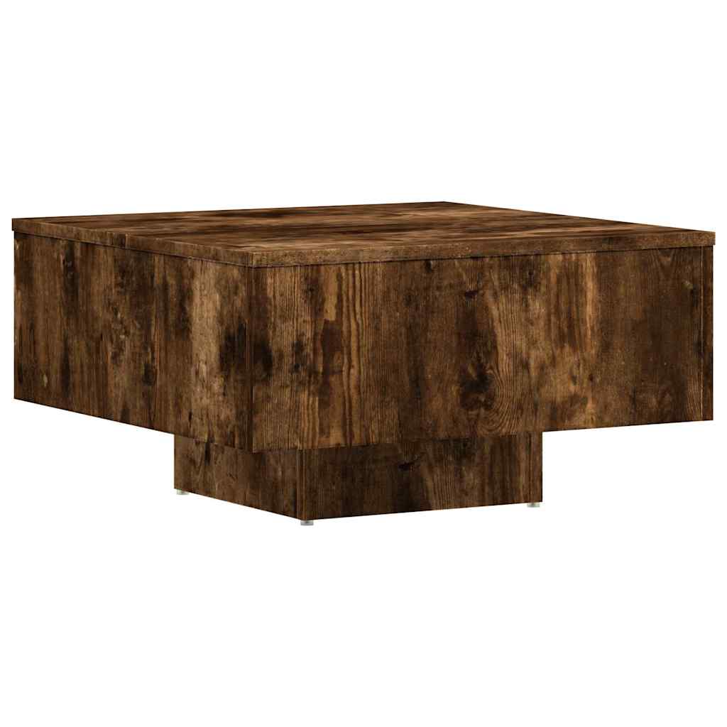 sofabord 60x60x31,5 cm konstrueret træ røget egetræsfarve
