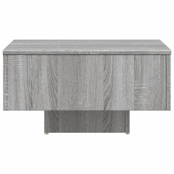 sofabord 60x60x31,5 cm konstrueret træ grå sonoma-eg