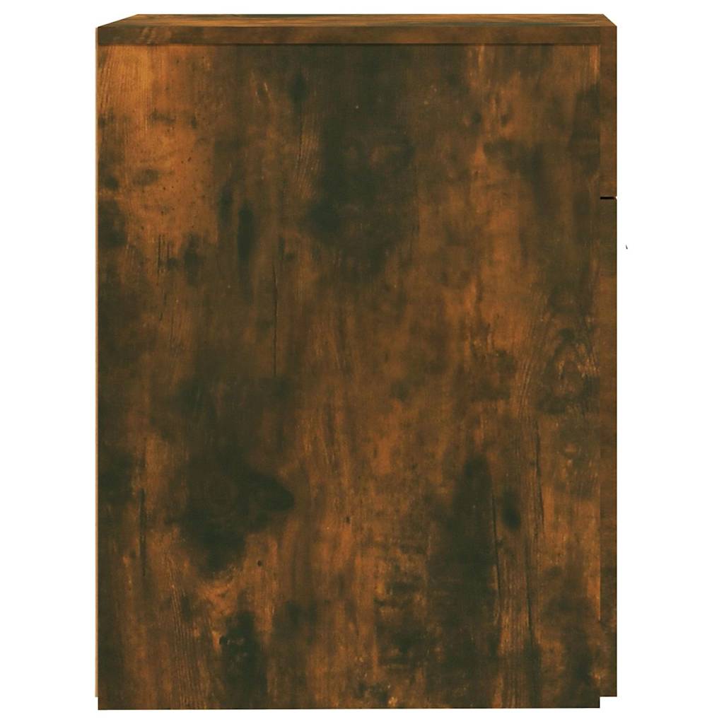 udtræksskab 20x45,5x60 cm konstrueret træ røget egetræsfarve