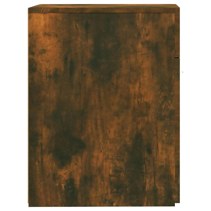 udtræksskab 20x45,5x60 cm konstrueret træ røget egetræsfarve