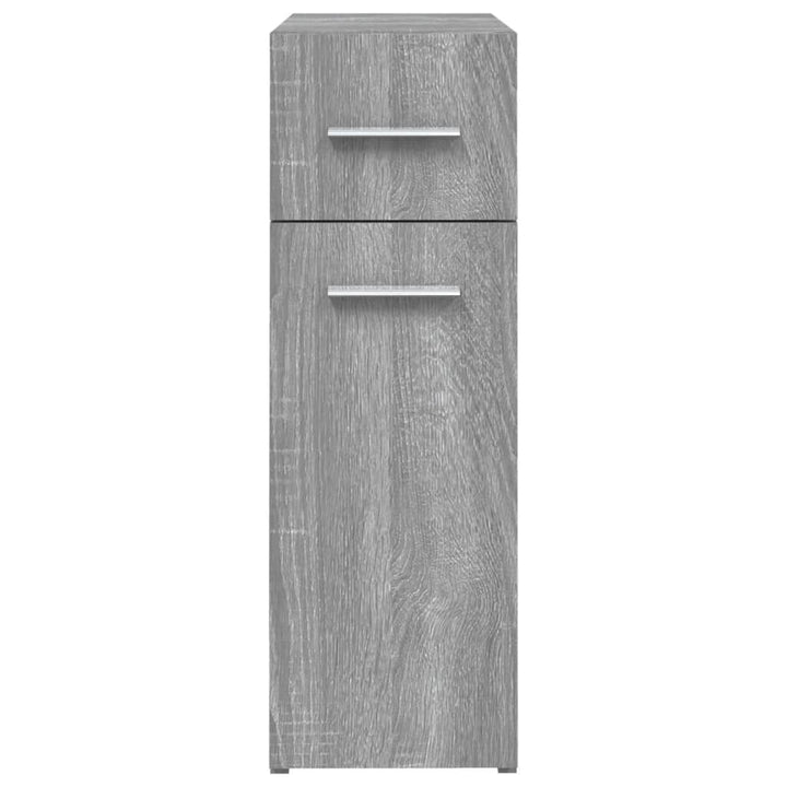 udtræksskab 20x45,5x60 cm konstrueret træ grå sonoma-eg