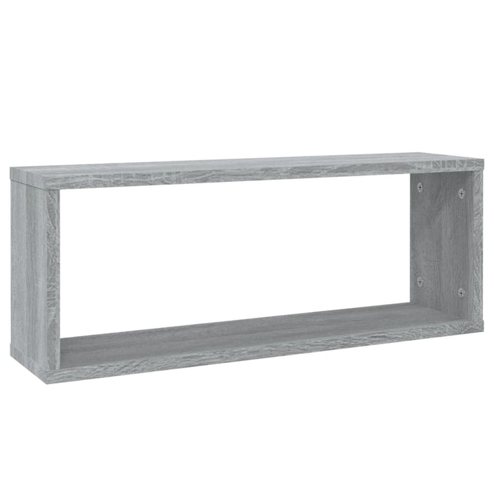 væghylder 2 stk. 60x15x23 cm konstrueret træ grå sonoma-eg
