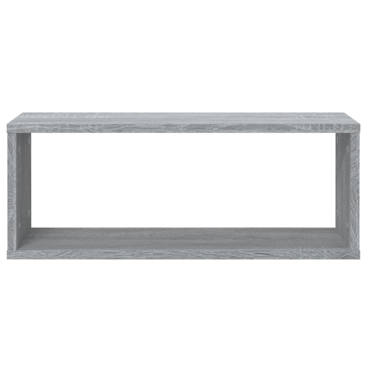 væghylder 2 stk. 60x15x23 cm konstrueret træ grå sonoma-eg