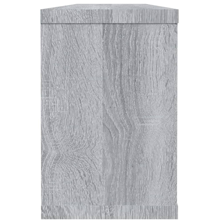 væghylder 2 stk. 60x15x23 cm konstrueret træ grå sonoma-eg