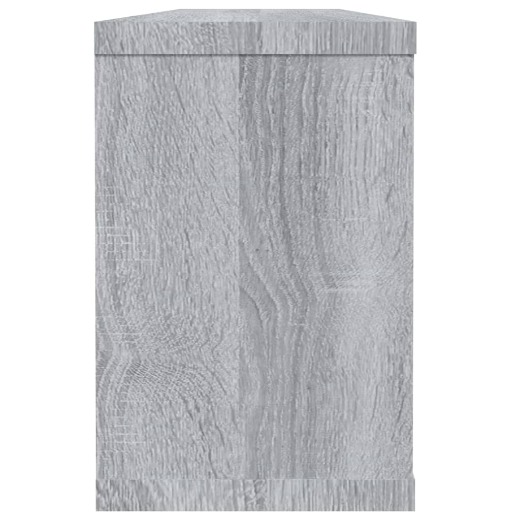 væghylder 2 stk. 60x15x23 cm konstrueret træ grå sonoma-eg