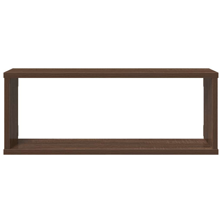 væghylder 4 stk. 60x15x23 cm konstrueret træ brun egetræ