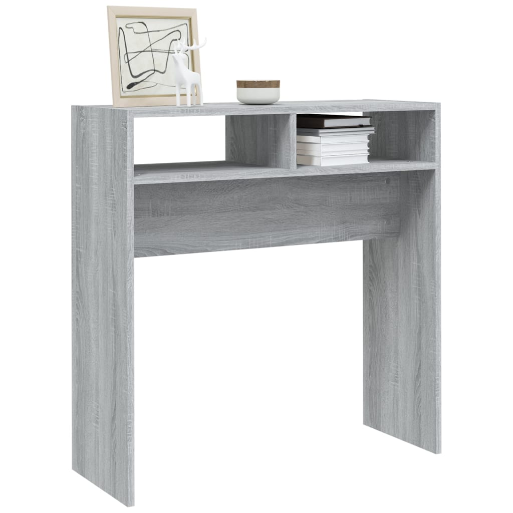 konsolbord 78x30x80 cm konstrueret træ grå sonoma-eg