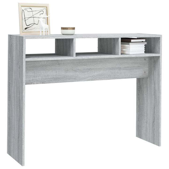 sofabord 105x30x80 cm konstrueret træ grå sonoma-eg