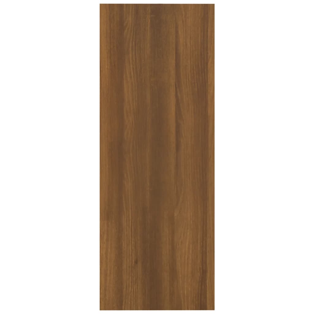 konsolbord 105x30x80 cm konstrueret træ brun egetræsfarve