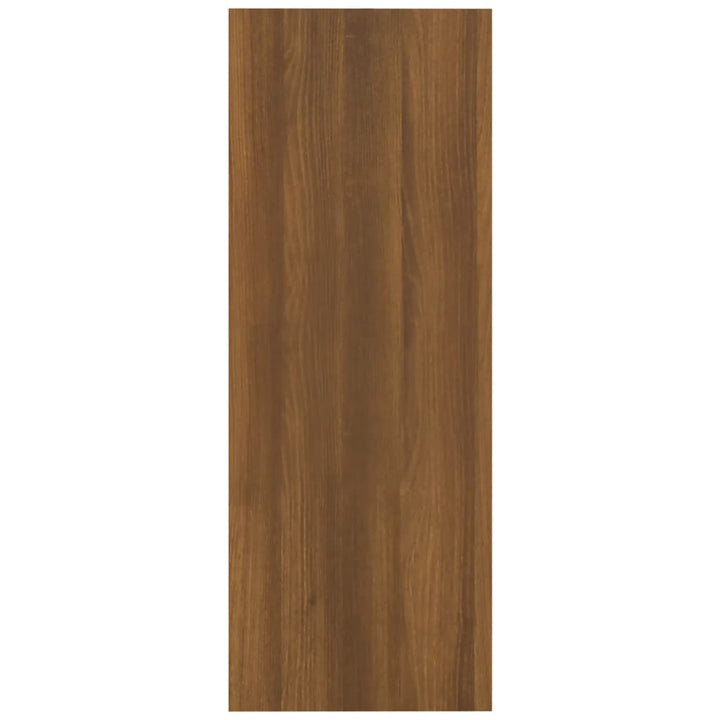 konsolbord 105x30x80 cm konstrueret træ brun egetræsfarve