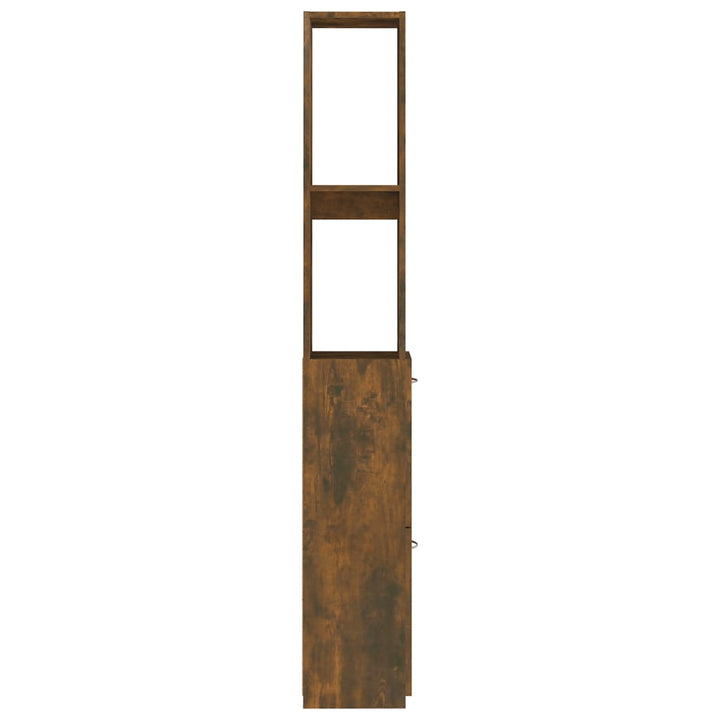 badeværelsesskab 25x26,5x170 cm konstrueret træ røget egetræ