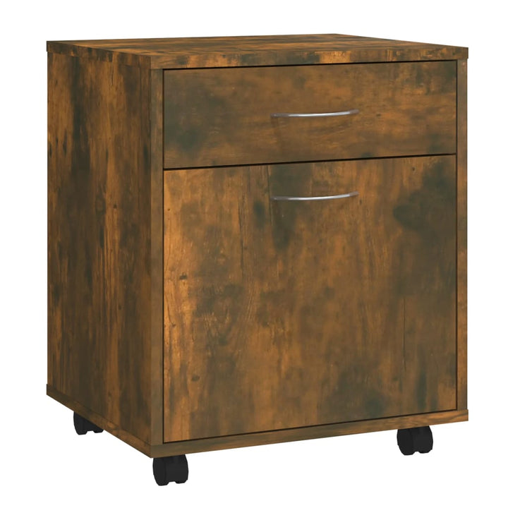 rullebord 45x38x54 cm konstrueret træ røget egetræ