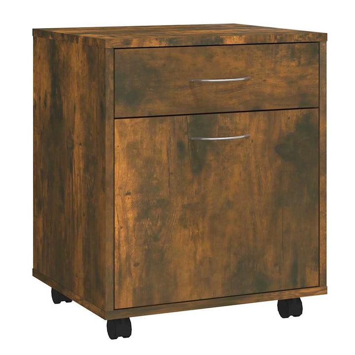 rullebord 45x38x54 cm konstrueret træ røget egetræ