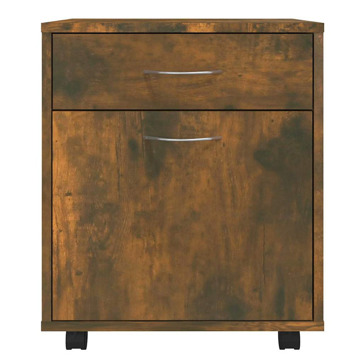 rullebord 45x38x54 cm konstrueret træ røget egetræ