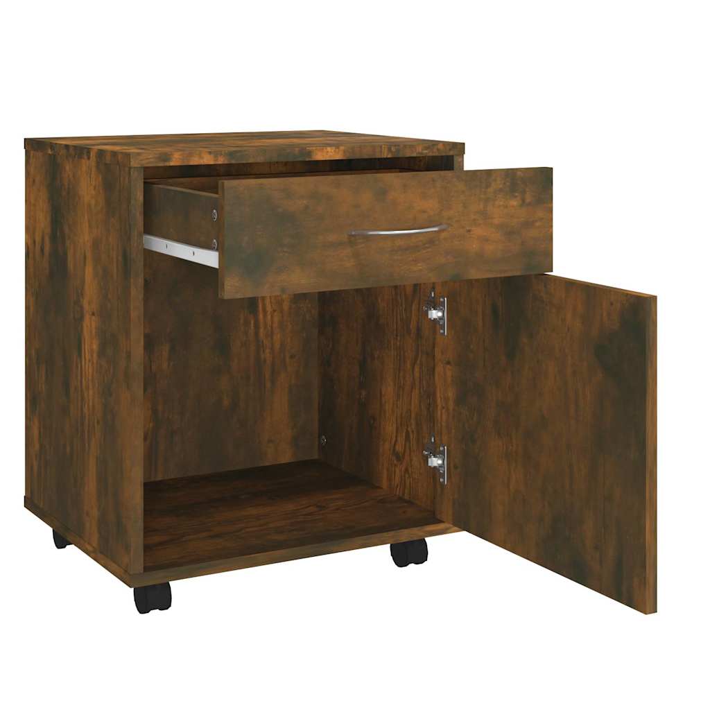 rullebord 45x38x54 cm konstrueret træ røget egetræ