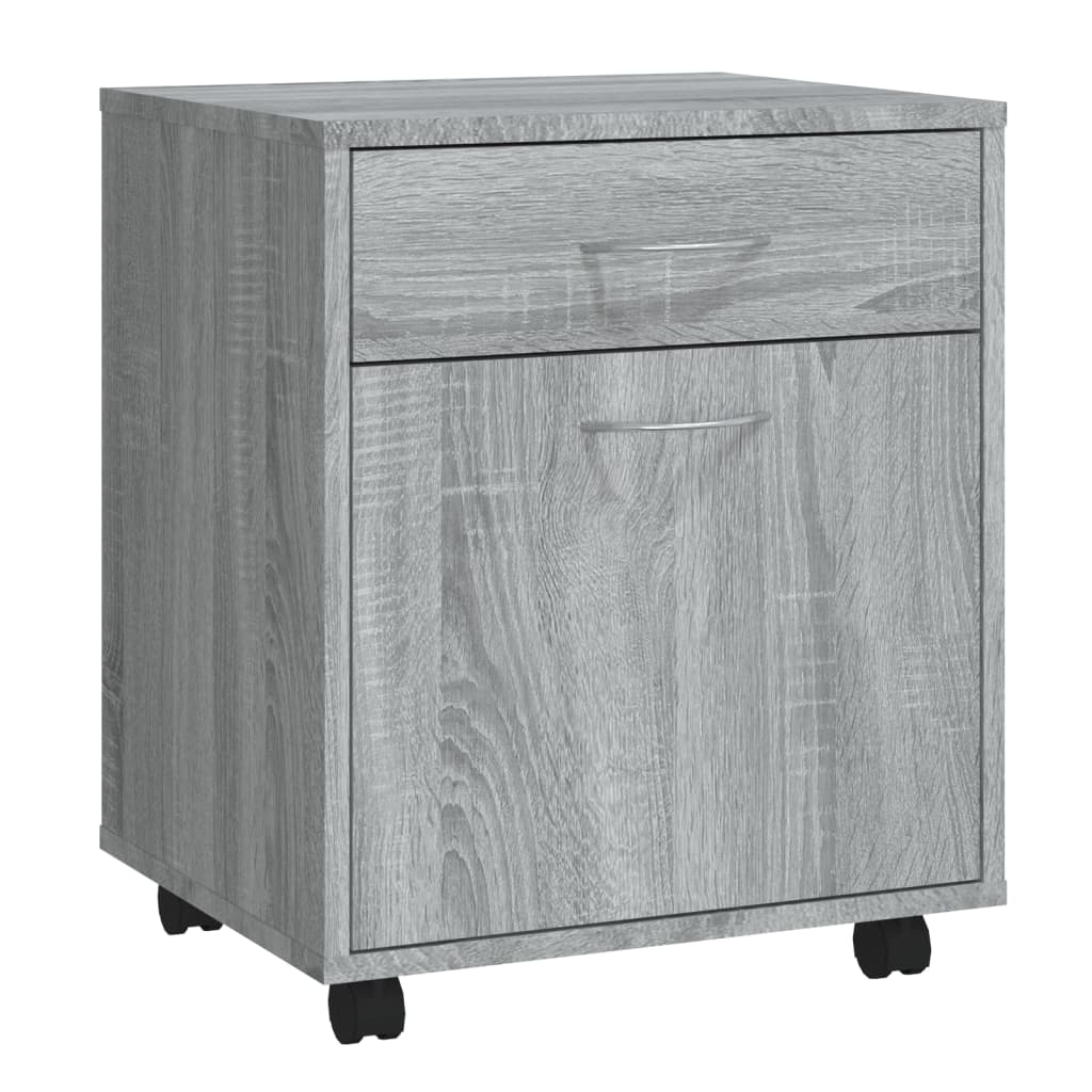 rullebord 45x38x54 cm konstrueret træ grå sonoma-eg