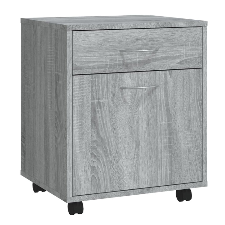 rullebord 45x38x54 cm konstrueret træ grå sonoma-eg