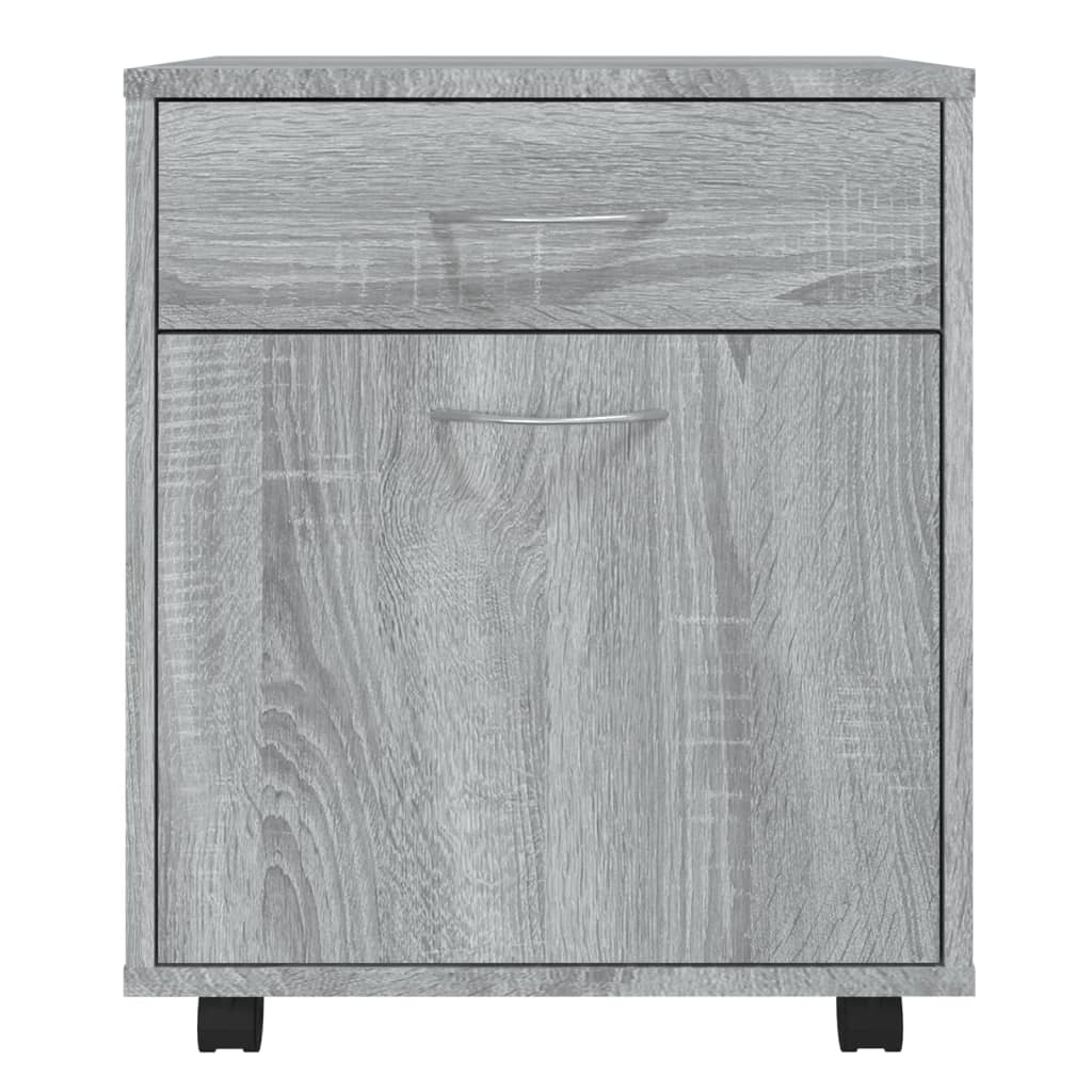 rullebord 45x38x54 cm konstrueret træ grå sonoma-eg