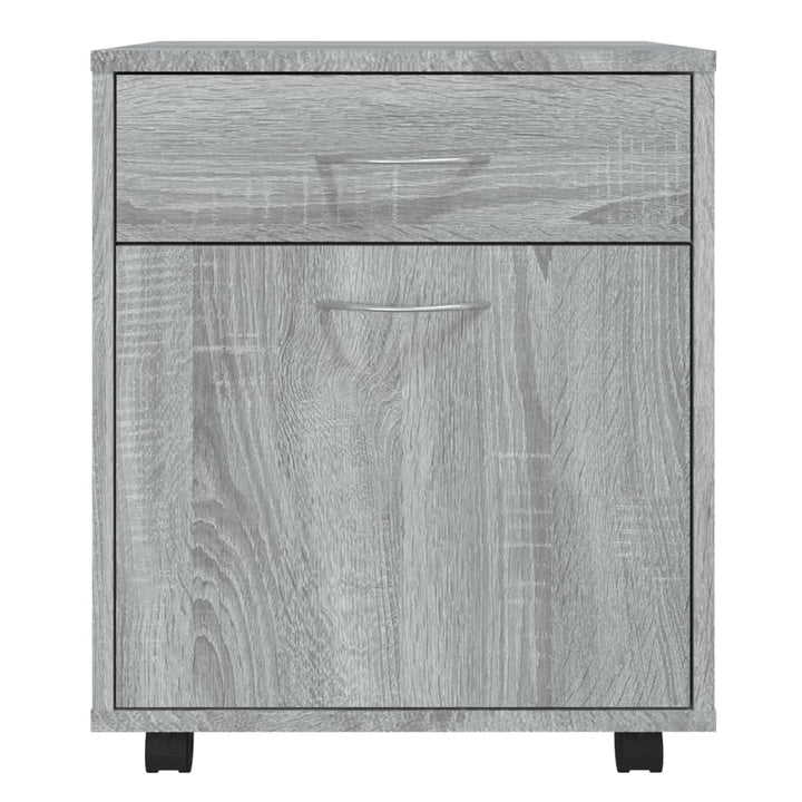 rullebord 45x38x54 cm konstrueret træ grå sonoma-eg