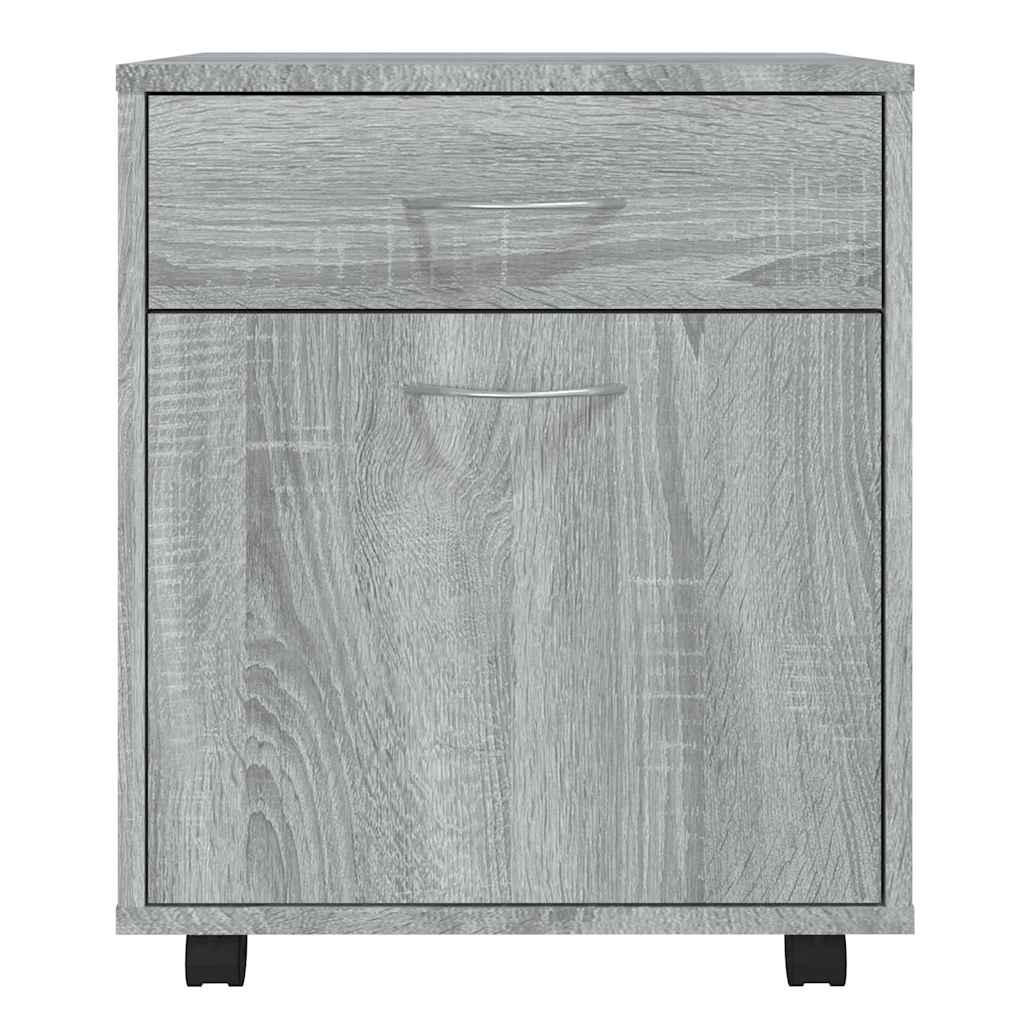 rullebord 45x38x54 cm konstrueret træ grå sonoma-eg
