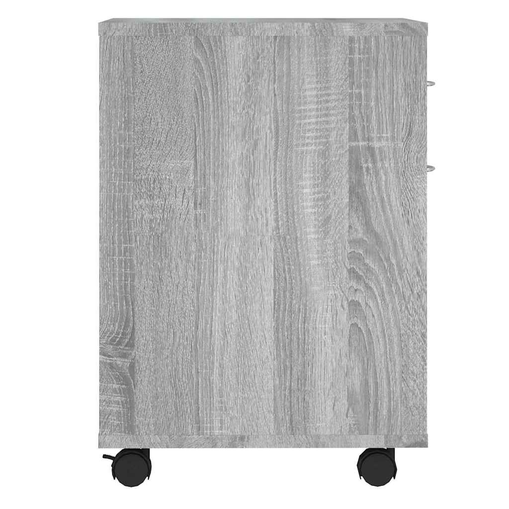 rullebord 45x38x54 cm konstrueret træ grå sonoma-eg