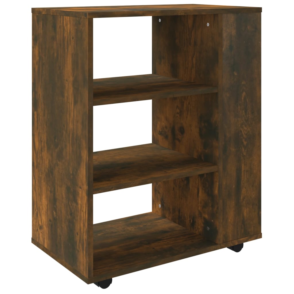 rullebord 60x35x75 cm konstrueret træ røget egetræsfarve